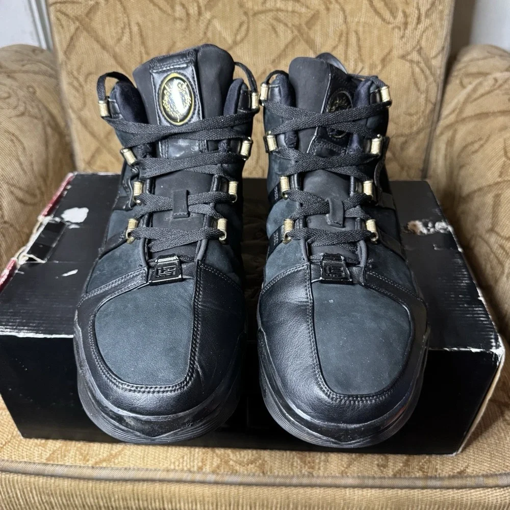 Rare 2006 Nike Zoom LeBron 3‎ Black/ Metallic Gold Size 13 W/Box!